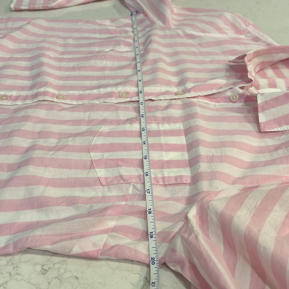 J.Crew Factory Lightweight Cotton Shirt in Signature Fit
Pink White Size M - Picture 4 of 11